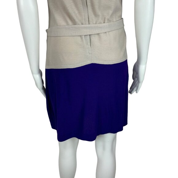 Vintage 70s Mini Dress Women's Extra Small Mod Purple Knit Scooter Shift - Picture 9 of 12